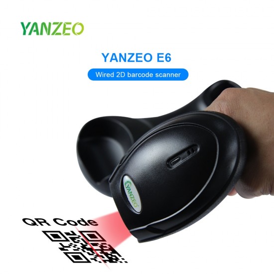 Yanzeo EW6 2D Wireless Industrial Barcode Scanner with Storage Charger Base Industrial Bar Code Reader