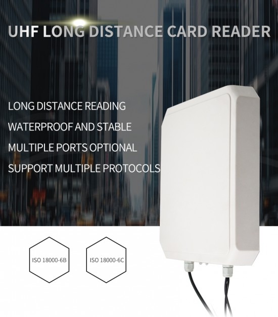 YANZEO 9DBI 10M Long Range Integrated USB Waterproof 865～928MHz UHF RFID Reader Writer RS485 RS232 