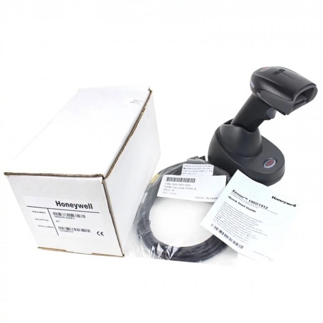 1902GHD-2USB Honeywell Xenon 1902 2D Barcode Scanner with Cable Black  Charging Communications Cradle Yanzeo