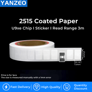 YANZEO UHF RFID 25*15MM Tags 860~960MHz Stickers 3m Long Range for Warehouse Management, Garment Management, etc.