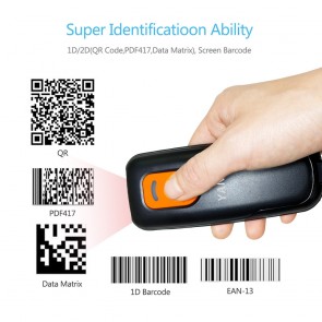 Yanzeo P1600 P1620 Protable Pocket QR Wireless 1D Barcode Scanner USB Bluetooth 2.4G Barcode Reader